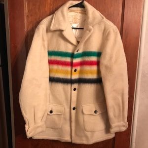 VTG Hudson’s Bay Wool Blanket Coat CANADA Men’s L